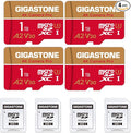 [5-Yrs Free Data Recovery] GIGASTONE 1TB Micro SD Card 4-Pack, 4K Camera Pro, R/W up to 150/130 MB/s, 4K Video Recording for GoPro, DJI, Drone, MicroSDXC Memory Card UHS-I U3 A2 V30, with Adapter