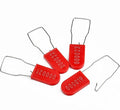 1000PCS Plastic Padlock Security Seals Metal Wire Padlocks Electric Meter Seal Disposable Anti-Tamper Lock Numbered Anti Tamper Tag Hasps Red