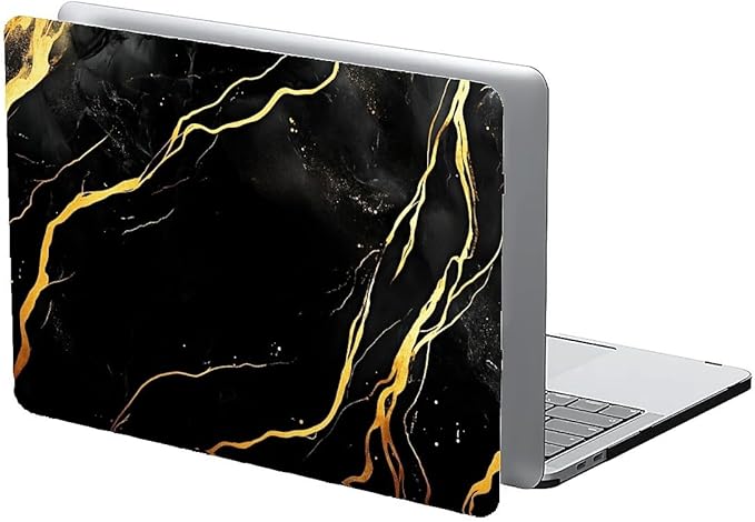 Compatible with MacBook Air 13.3 13.6 Inch Case 2022 2021 2020 2019 Plastic Hard Shell Case Cover,13.3 Pro(A1706/A1708/A1989/A2159/A2289/A2338), Black Marble