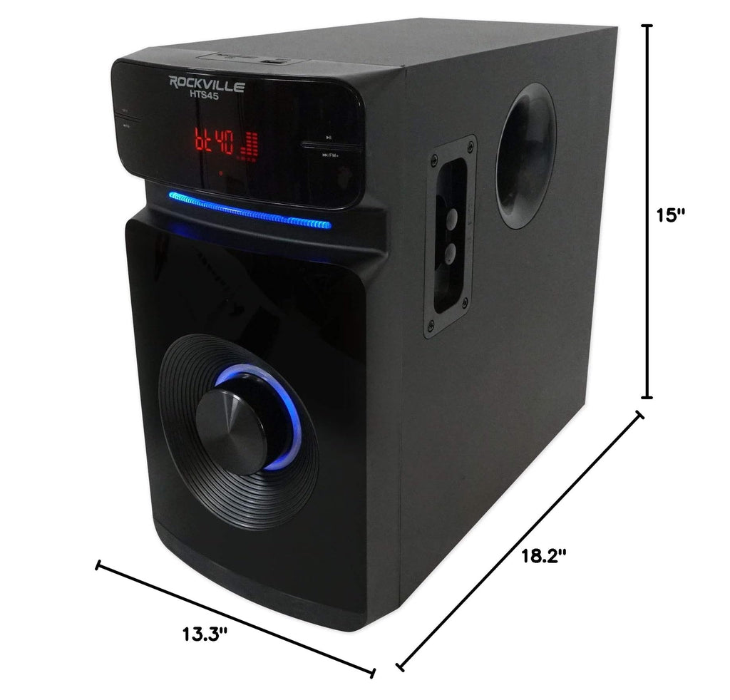 Rockville HTS45 5.1 Channel Bluetooth Home Theater Audio System