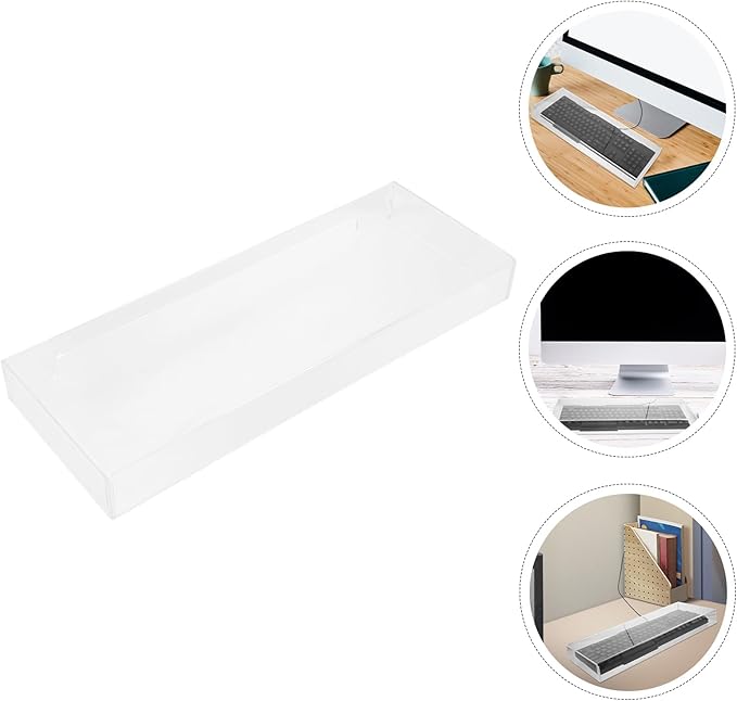 Cabilock Acrylic Keyboard Cover Water Protective Case for Household Keyboards Transparent Keyboard Accessory for Standard and Mechanical Keyboards