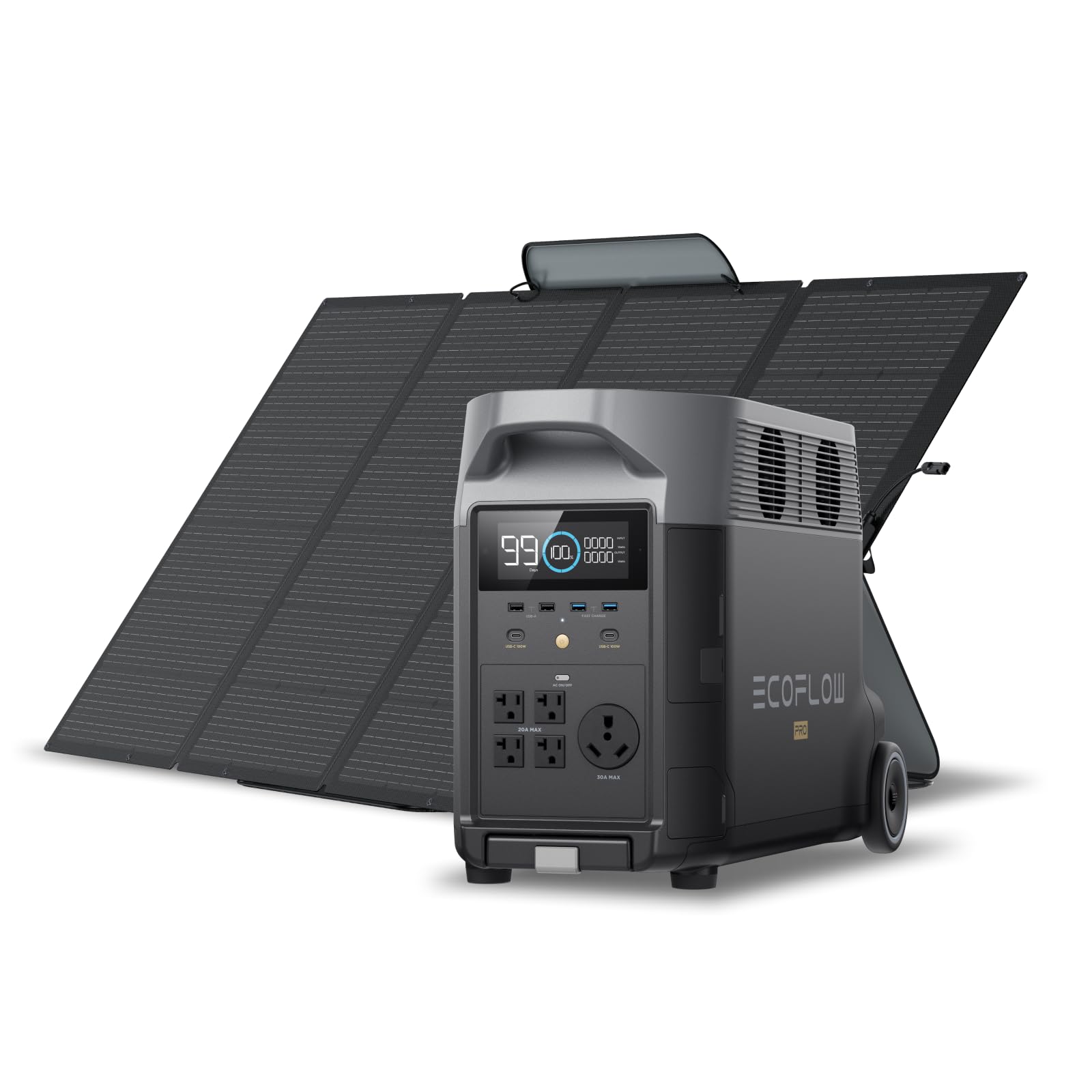 EF ECOFLOW Solar Generator 3.6KWh DELTA Pro with 400W Portable Solar Panel