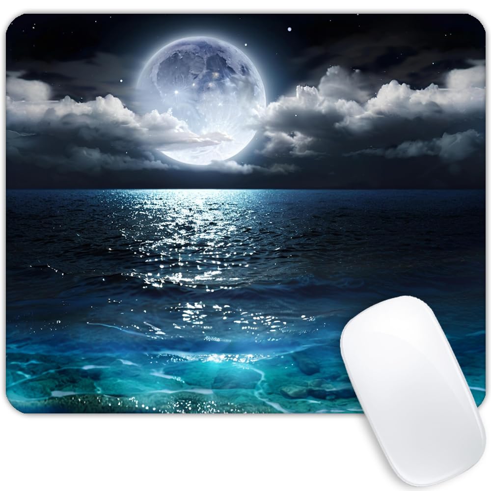Ocean and Moon Mouse pad Customized Mousepad Non-Slip Rubber Base Mouse Pads for Computers Laptop Office Desk Accessories Mouse pad