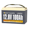 Power Queen LiFePO4 Battery 12V 100Ah, Group 31 Lithium Battery, with 1280Wh Energy and BMS Protection, Up to 15000 Deep Cycles for RV Trailer, Camper Van, Solar Off-Grid