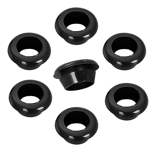 Qrity 20 PCS Rubber Grommets Cable Railing, Car Grommet, Cable Railing Protective Sleeves for Metal Posts, ID 5mm Mount Dia 8mm