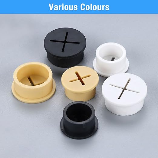 Desk Grommet, 1 in 25 mm Silicone Rubber Grommets, Yellow Desk Hole Cover for Cables, Flexible Wall Cord Pass Through Grommet for Office Table Computer Home Furniture Wire Organizer-15 Pcs
