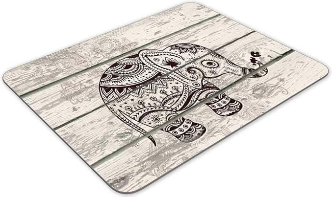 Gaming Mouse Pad，Plank Elephant Rectangle Mouse Pad Size(9.84"x7.87")