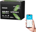 12V 100Ah LiFePO4 Battery with Bluetooth, BCI Group 24, Built-in 100A BMS, 1280Wh Rechargeable Deep Cycle Lithium Battery, 15000+ Cycles for RV, Marine, Solar, Trolling Motor, Home, Off-Grid