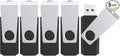 TOPESEL USB Storage Flash Drive, 5 Pack 32GB Flash Drives Memory Stick, Drive Thumb Drives Stick Flash Memory Stick Swivel USB 2.0 (32G,5PC, Black)