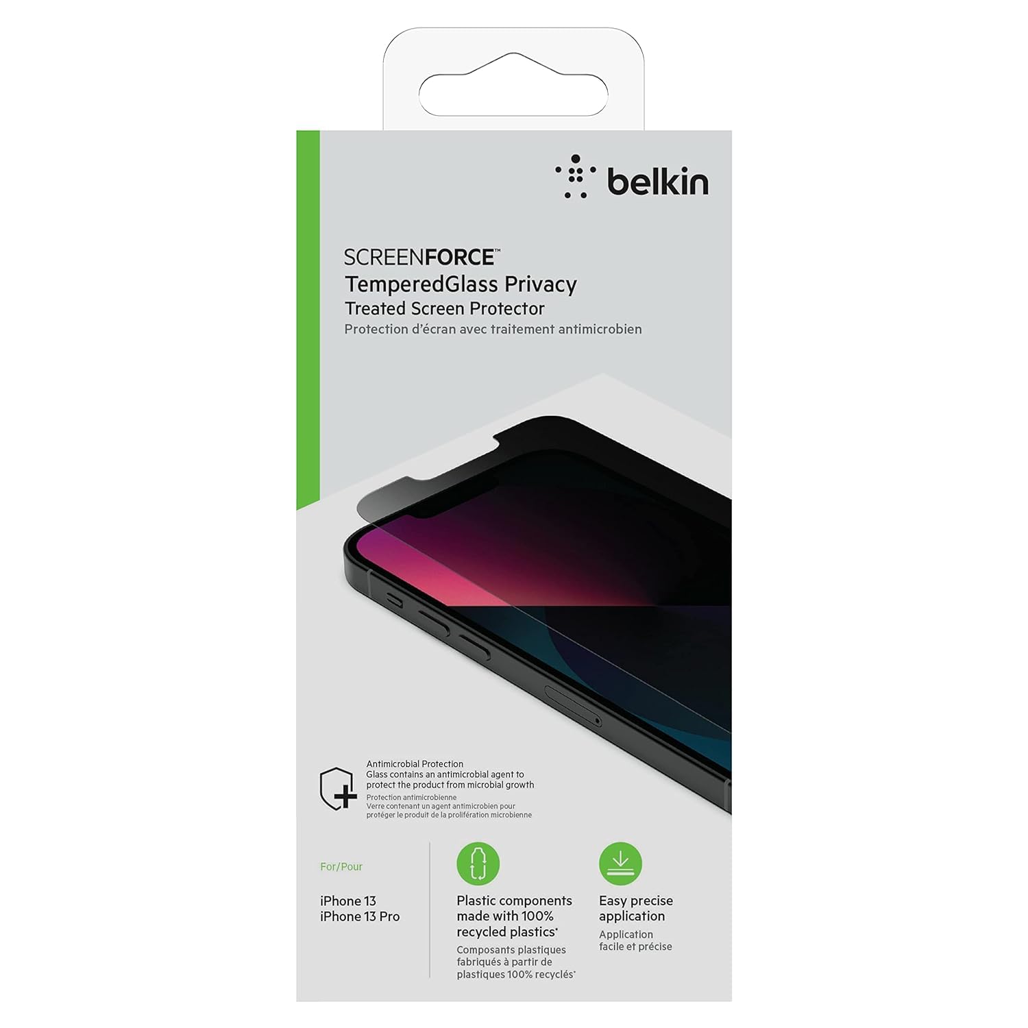 Belkin UltraGlass Privacy Screen Protector Anti-Spy iPhone 14/13/13 Pro