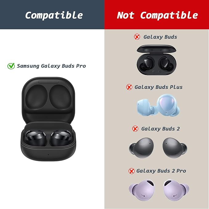 6 Pairs Replacement Eartips for Samsung Galaxy Buds Pro Headphones, Silicone Tips Earbuds Eartips Set, L/M/S Earplug Replacement Accessories (Silver, Without Pen)