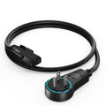Maximm 1 Ft Black Power Cord 360 Rotating Flat Plug 3 Prong AC Cable for PC