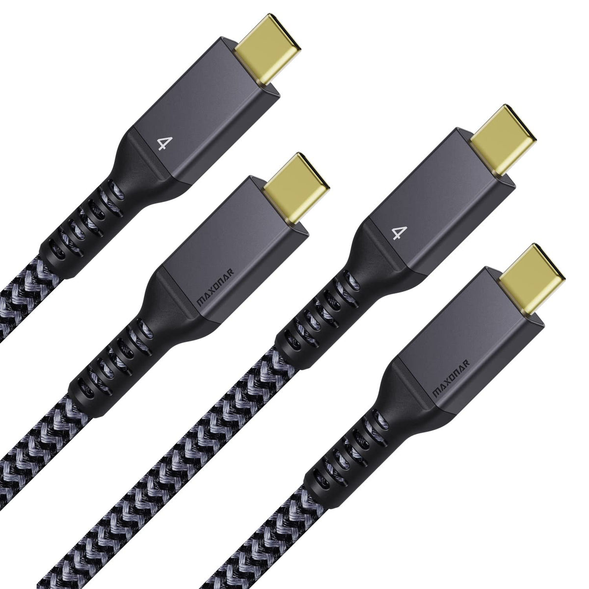 Maxonar [4Ft] Thunderbolt 4 Cable, 240W Thunderbolt Cable 40Gbps Sync 8K/5K@60Hz Display and for Thunderbolt 4, Thunderbolt 3, USB4, and USB-C Devices