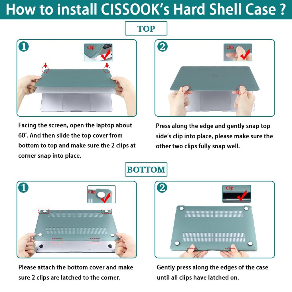 CISSOOK Mountain Case for MacBook Air 13 inch 2020 2021 2019 2018 Release Model A2337 M1 A2179 A1932 with Touch ID, Plastic Sunshine and Mountain Scenery Cover for MacBook Air 13" with Keyboard Cover