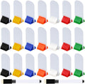 Meetory 45-Piece Blank Game Board Markers, 35-Piece Game Card Stands, 2 Black Pens, Plastic Token Cards, 7 Multi-Color Card Stands for Party Favor