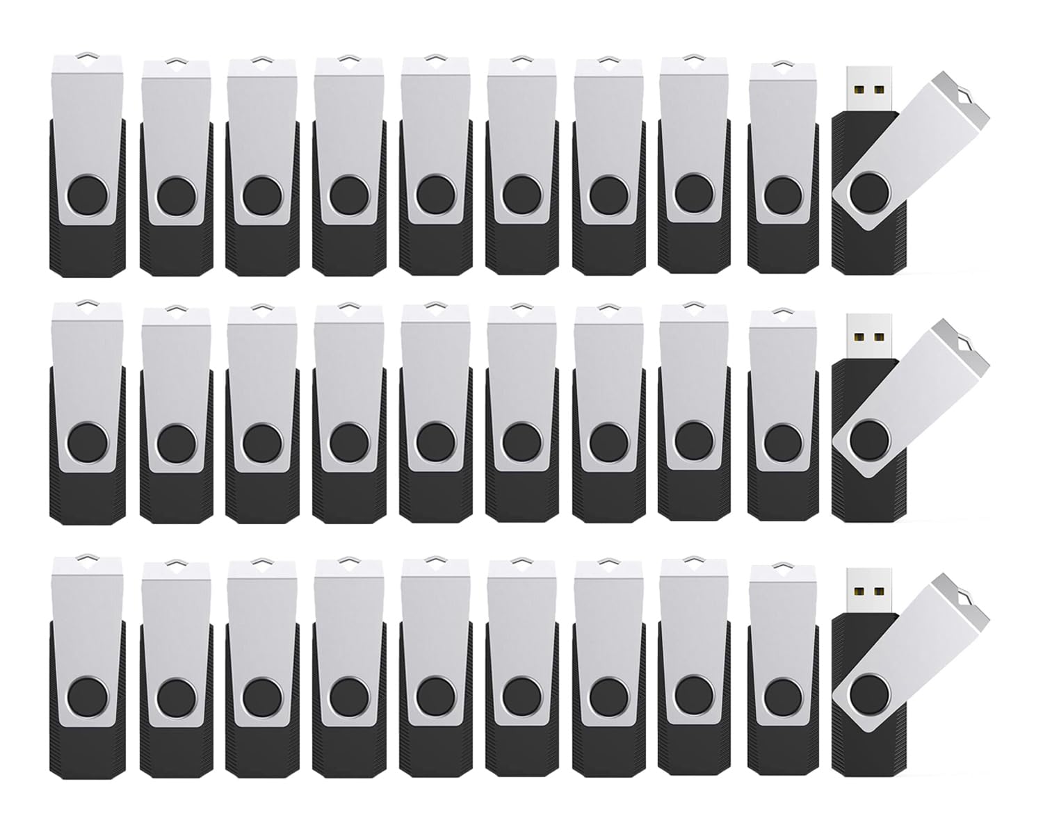 (Not 128GB) 128MB Flash Drives 100 Pack, Wooolken USB 2.0 Thumb Drive with Lanyards Bulk USB Sticks for Weddings,Office, School, Data Storage Backup