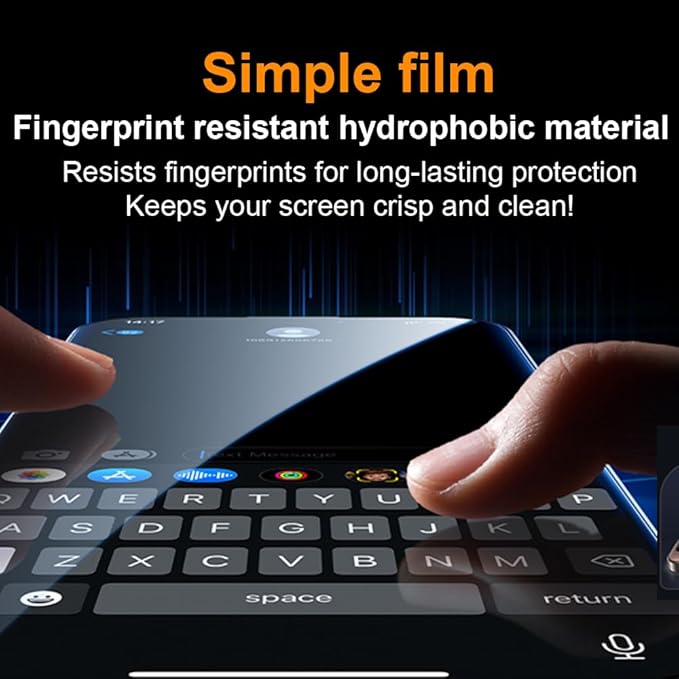 OneFish Screen Protector Glass for iPhone 14 Pro Max/ 15 Plus, 9H Glass Scratch Resistant, Dynamic Island Compatible, HD Clarity Tempered Film with Installation Frame, Easy Installation, 2Pack.