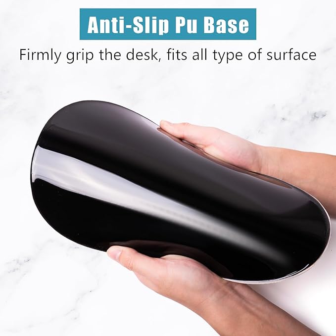 Ergonomic Mouse Pad Wrist Support, Mouse Pad with Wrist Rest, Memory Foam Massage Design & Non-Slip PU Base MousePads for Pain Relief, Desk, Office, Home, Kawaii Japanese Anime