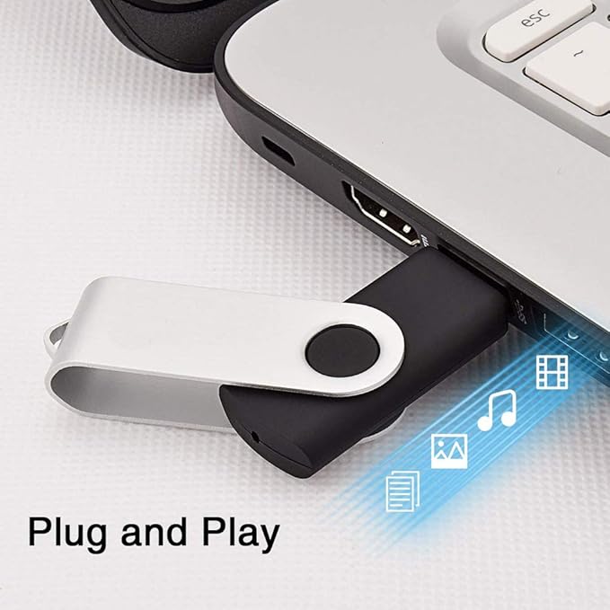 Wholesale 100 Pack 8GB Flash Drive Thumb Drive Flash Drives Swivel Memory Stick, Custom Logo, Black
