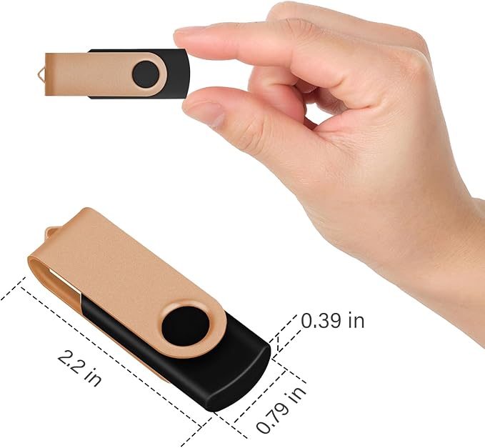EASTBULL 2GB USB Flash Drive Bulk Thumb Drives 100 Pack with Lanyards USB 2.0 Memory Sticks Zip Drive Pen Drive for Storage and Backup Gold 100PCS 2GB