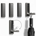 WVSXE Folding Wall Hooks,4 Pack Rustproof Zinc Alloy Folding Coat Hooks,Heavy Duty Foldable Gold Wall Hooks for Hanging Clothes,Hat,Towel,Bathrobe,Key,Bag,Backpack (Gray)
