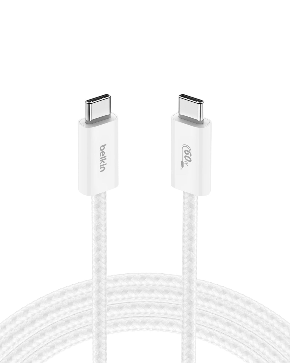 Belkin USB C to USB C 60W Braided Cable 2 Pack, 6.6ft iPhone Charger Cord