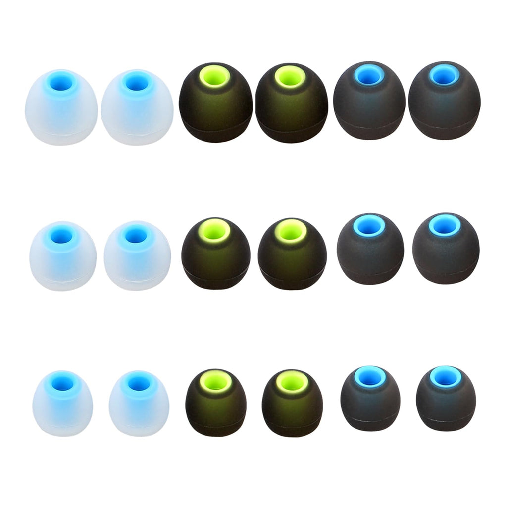 MMYQXI Earbud Replacement Tips Silicone Earbud Tips Earbud Covers Fit for in-Ear Headphones (Inner Hole 3.8mm -5.1mm) Ear Tips Earbud Rubber Tips 9 Pairs S/M/L