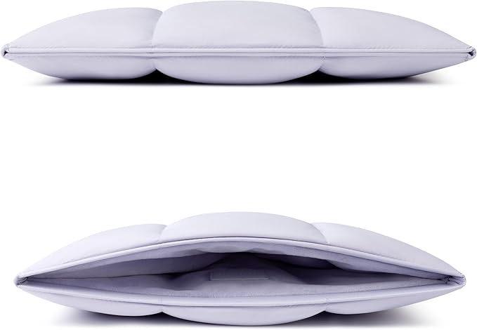 Comfyable Puffy Laptop Sleeve 13 Inch 14 Inch, Quilted Puffer Laptop Carrying Case, Pillow Case Compatible with MacBook Air M4 2025 M3 M2 M1, MacBook Pro M4 Pro/Max, Lavender