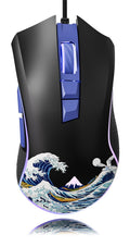 XVX Wired Gaming Mouse, 12000 DPI RGB Mouse with 12 Backlit Modes & 7 Macro Buttons, PC Gaming Mice Support DIY Keybinding, Gamer Computer Mice for Laptop PC Mac Windows, Kanagawa