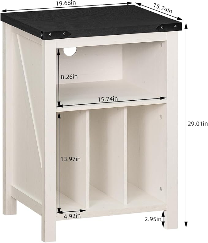 Record Player Stand with Vinyl Record Storage Holds up to 160 Albums,Large Wood Record Player Table Dispaly Shelf，White Turntable Stand Cabinet for Living Room,Bedroom,Office 8