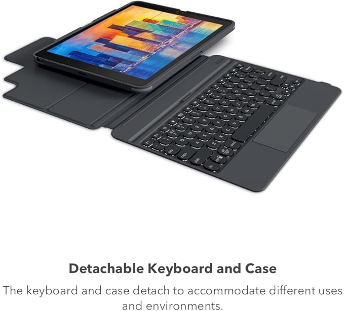 ZAGG Pro Keys Wireless Keyboard with Trackpad and Detachable Case - Compatible with The Apple iPad 10.2"(Gen 9,8,7) - Charcoal