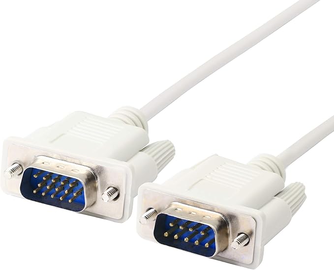 PNGKNYOCN 4.5 Feet DB 9 Pin Male to VGA 15 Pin Male Adapter Cable, RS232 to VGA Conversion Cable， for Computer,Printers, Scanners