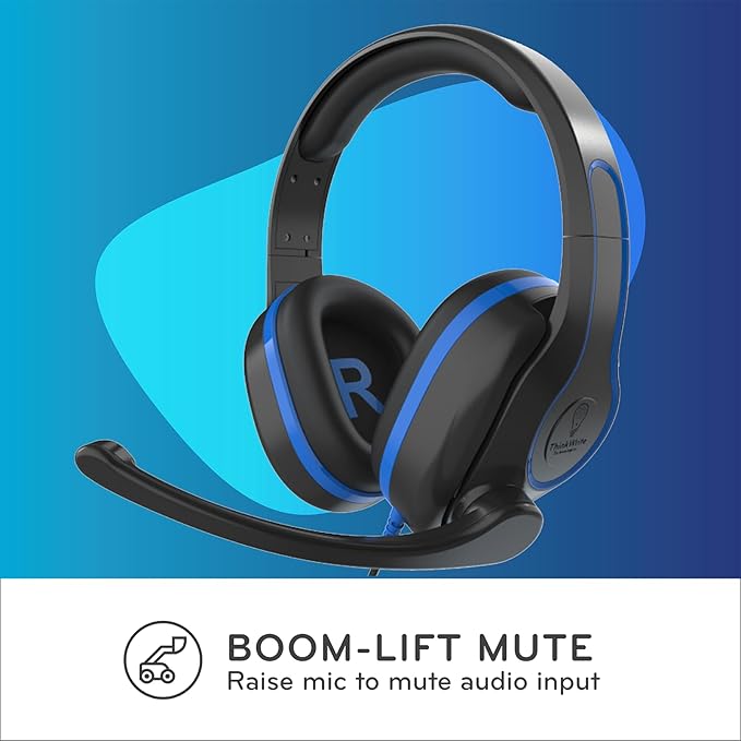 ThinkWrite Technologies TWT Audio REVO Headset, Premium Wired Over-Ear Headset, Noise Reducing Headset with Mic Boom (3.5MM)