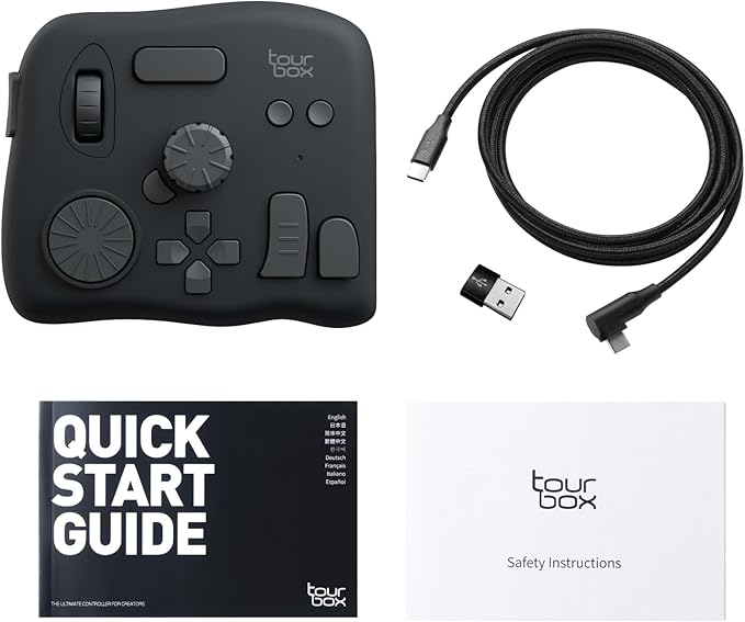 TourBox NEO - Custom Controller for Photo Video Editing, Color Grading, Illustration, MacOS/Windows, Photoshop Lightroom Davinci Resolve After Effects Premiere Final Cut Pro Programmable Keyboard