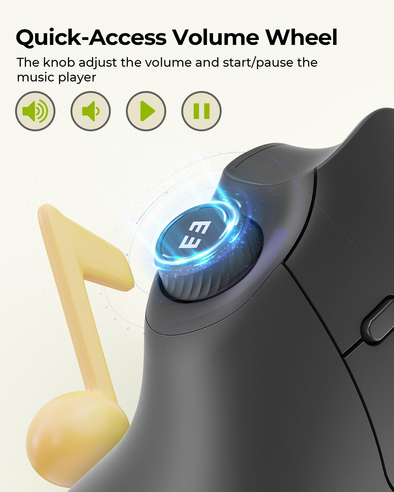 seenda Ergonomic Mouse Wireless, MOU-302 Bluetooth Vertical Mice Silent