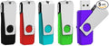 Aiibe 128GB USB Flash Drive 5 Pack Flash Drive 128GB Thumb Drive USB Drive 128GB USB 2.0 Memory Stick Jump Drives with Keychain (128G, 5 Colors: Black Red Cyan Green Purple)
