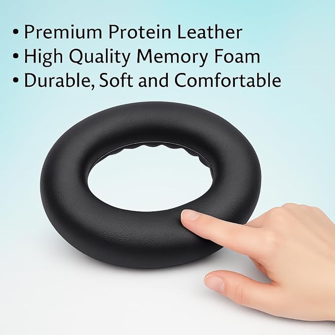 Premium Replacement Ear Pads for Bose QC2, QC15, QC25, QC35 I & II – Soft Protein Leather & Memory Foam Cushions – Enhanced Noise Isolation – Easy Installation Kit & Cleaning Cloth (Brown)