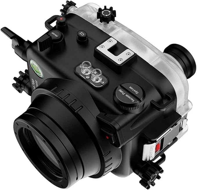 Seafrogs Underwater Housing for Sony a6700 with FL28 Flat Port, [40M/130FT] Waterproof Scuba Housing Case for Sony ILCE-6700 with FE E10-18mm F/4 OSS, FE 28-60 mm F4-5,6