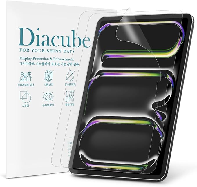 2-Pack Anti Glare Screen Protector with Blue Light Filter For iPad Pro 11 inch M4 2024, Anti-Glare Matte PET Film, Anti-Fingerprint, High Touch Sensitivity, Easy Installation