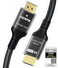 Certified 10K 8K HDMI 2.1 Cable 6.6 FT, 48Gbps Ultra High Speed HDMI Cable with Ethernet 4K 240Hz 165Hz 144Hz 120Hz 8K60Hz eARC HDCP2.3 HDR10+ PC Laptop TV Monitor Projector