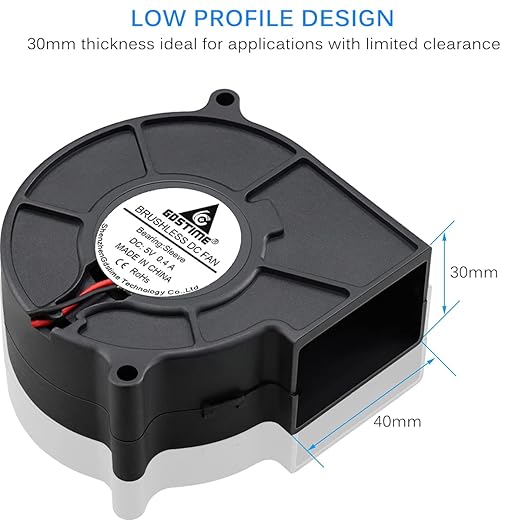 GDSTIME 7530 75mm x 75mm x 30mm 5V USB Blower Brushless Cooling Fan