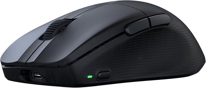 Turtle Beach Pure Air - Ultra-Light Wireless Ergonomic RGB Gaming Mouse, 26K DPI Optical Sensor, 125 Hour Battery, Dual Wireless System, Titan Optical Switches, Bluetooth, RGB Illumination - Black