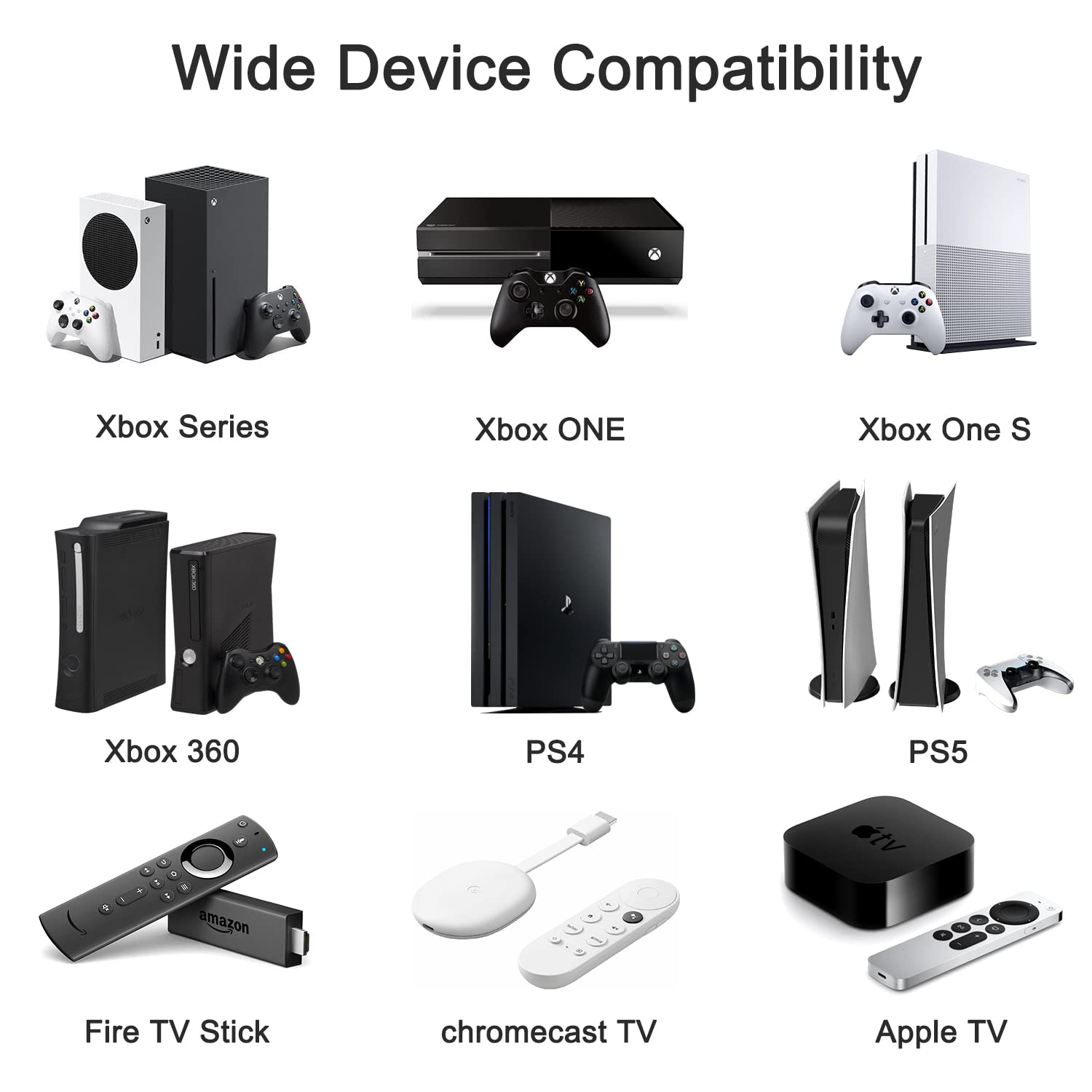 7 Way HDMI Switch 4k@60Hz HDMI Switcher 7 in 1 Out HDCP 2.0 Manual HDMI 2.0 Hub Supports 3D Compatible with Nintendo Switch/Switch OLED/Xbox/ PS5/4/3 Blu-Ray Player Fire Stick Roku Apple TV Chromeca