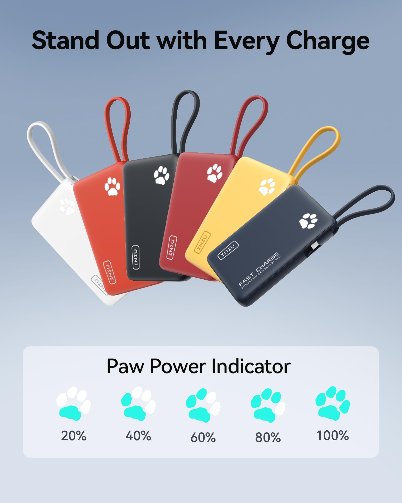 INIU 45W Fast Charging Tablet Portable Charger, Smaller 10000mAh Power Bank