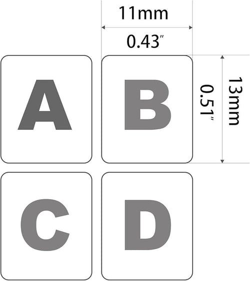 2PCS Pack Universal English Keyboard Stickers Glow in The Dark