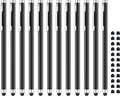 Linfanc Stylus Pens for Touch Screens - 12 Pack High Sensitivity and Precision Capacitive Stylus, Matte Black with 24 Extra Tips