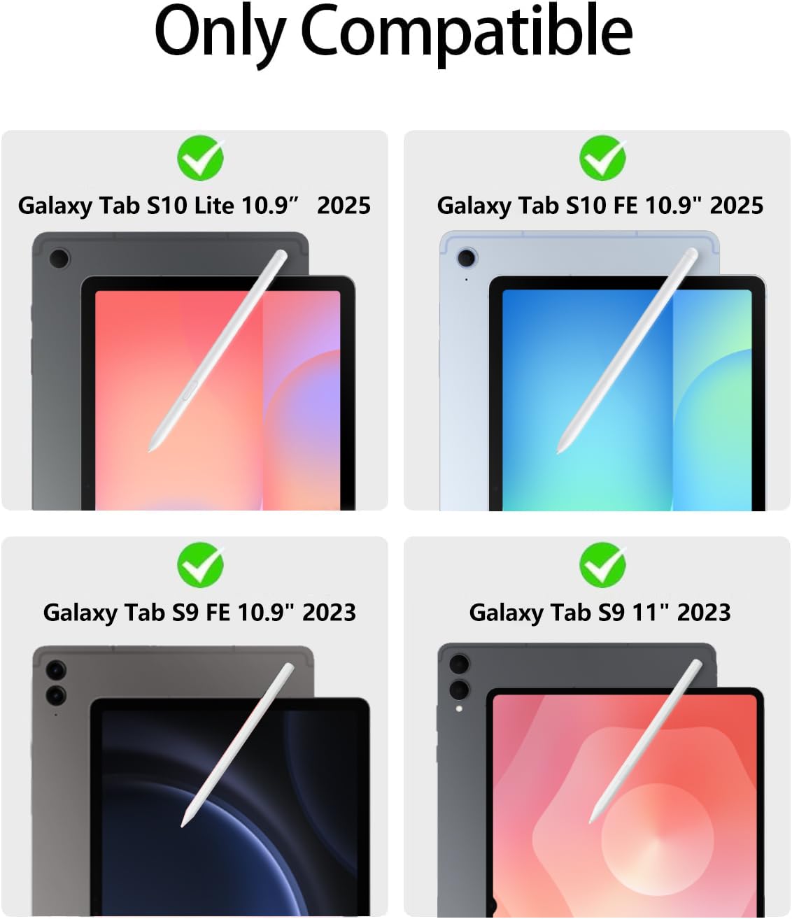 Backlit Keyboard Case for Samsung Galaxy Tab S10 Lite/S10 FE/S9 FE/Tab S9