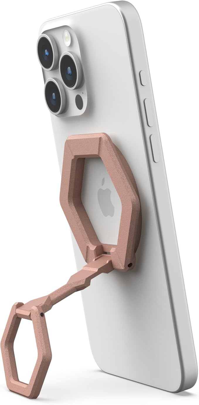 URBAN ARMOR GEAR UAG Magnetic Phone Ring Stand Compatible with MagSafe Magnet, Removable Metal Finger Ring Grip & 360 Rotation Adjustable Kickstand for iPhone 16/15, Galaxy S25, S24, Nude