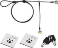 I3C Laptop Lock, Combination Security Lock Cable with Keys and Anchor Plate, Anti Theft Lock for Business Electronics, Monitors, Tablets, Smart Phones (2 Laptop Locks Head)