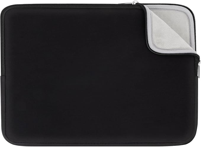 RAINYEAR 11-11.6 Inch Laptop Sleeve Protective Case Soft Lining Carrying Bag Padded Zipper Cover Compatible with 11.6" MacBook Air for 11" Notebook Computer Tablet Chromebook (Black, Upgraded Version)